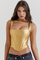 Karia Gold Corset | Dress In Beauty